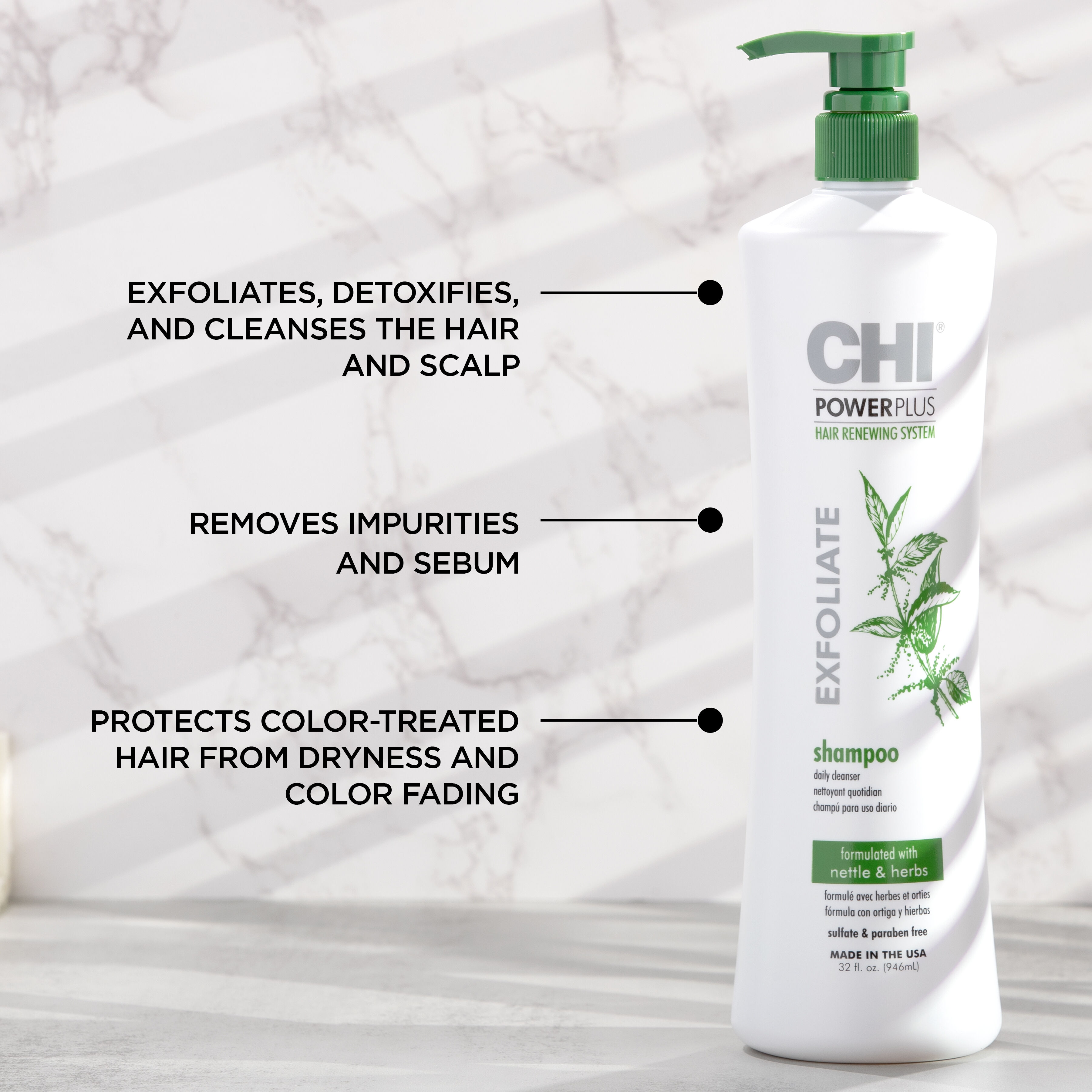 CHI Power Plus Exfoliate Shampoo 32 oz | CHI Haircare